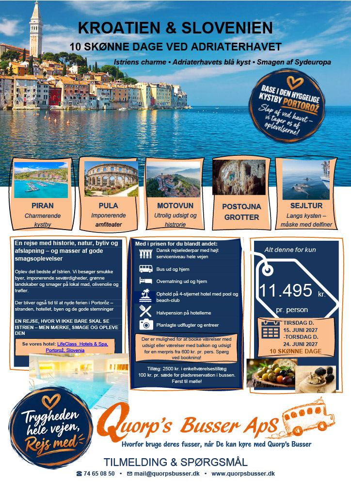 Sommerferie i Kroatien og Slovenien