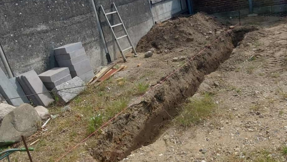 Så begyndte udgravningen til soklen